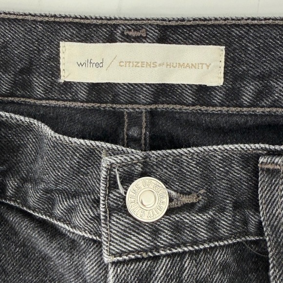 Citizens of Humanity X Aritzia Wilfred Liv Straight Crop Denim Jeans Black 29 - Picture 5 of 11